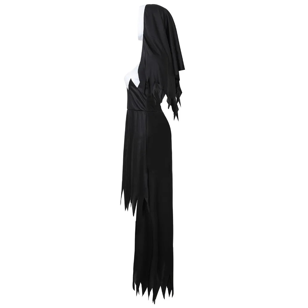 Scary Nun Costume for Women - Horror Priest Outfit - Image 9