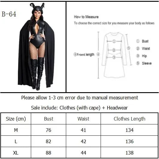 Evil Queen Witch Costume with Headpiece for Halloween - Image 8