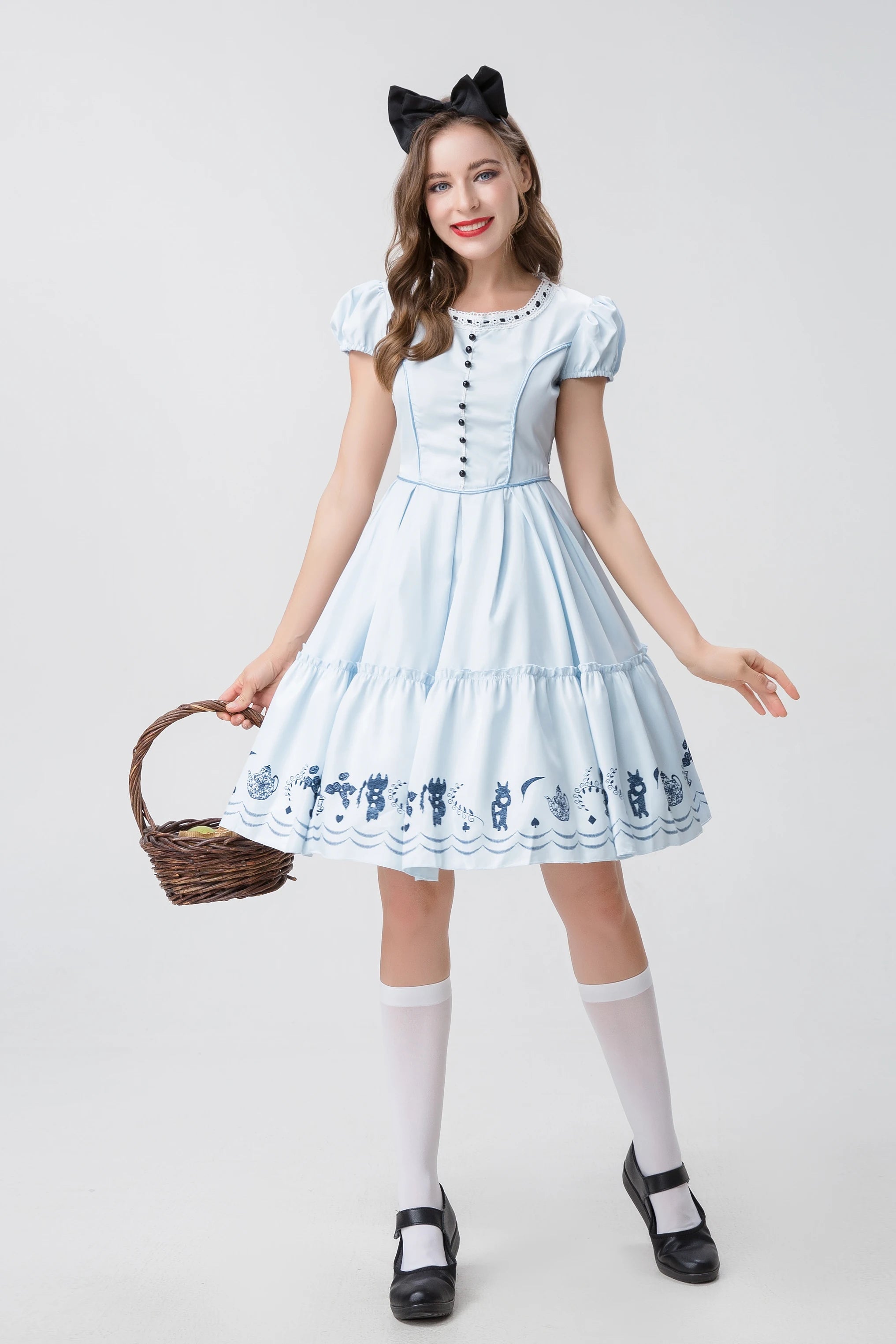 Halloween Alice in Wonderland French Maid Cosplay Costume - Image 14