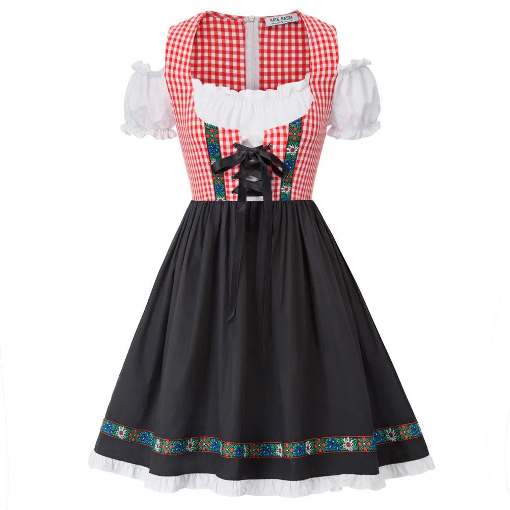 Elegant Bavarian Oktoberfest Women’s Cold Shoulder Dress Set