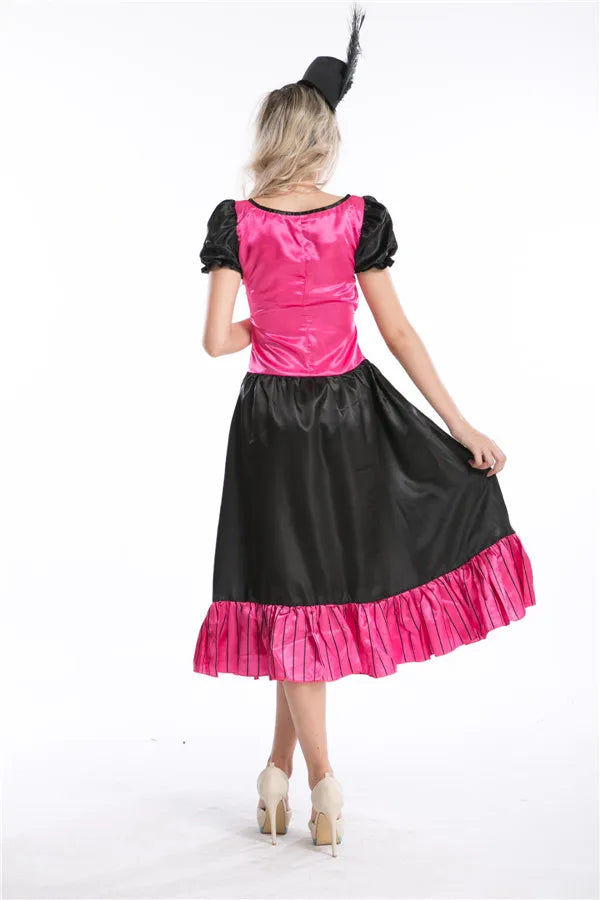 Colorful Burlesque Cowgirl Costume for Wild West Fun - Image 6