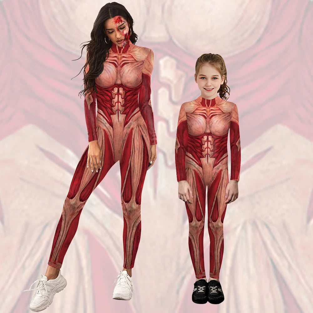 Skeleton 3D Printed Bodysuits for Halloween Fun
