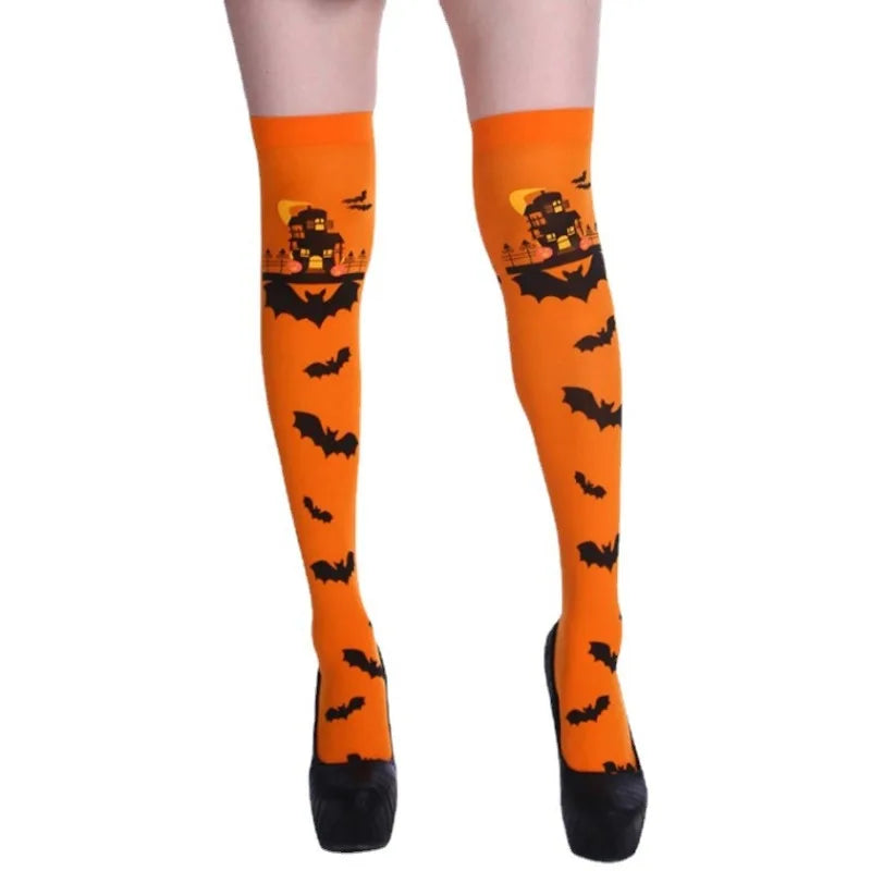 Girls' Halloween Pumpkin Bat Vampire Cosplay Outfit - Image 5