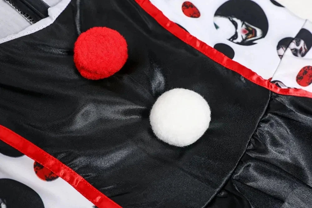 Terrifying Women's Clown Cosplay Costume Set for Halloween - Image 8