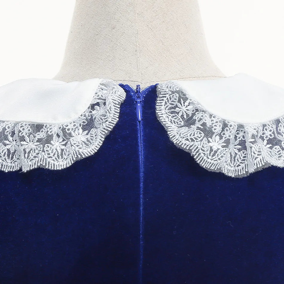 Deluxe Snow White Dress for Kids with Cloak - Image 26