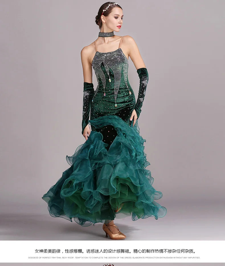 Elegant Women's Modern Dance Ballroom Dress for Parties - Image 16
