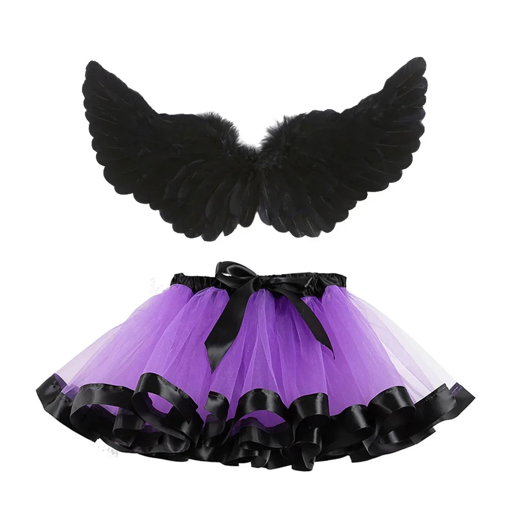 Spider Web Pattern Tutu Skirt for Girls' Halloween Costume - Image 18