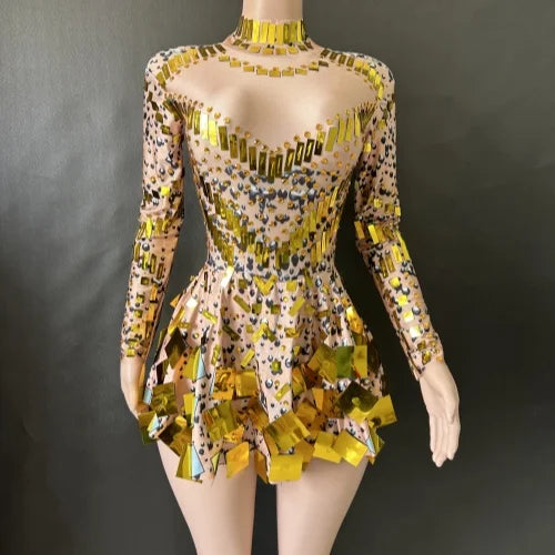 Elegant A-Line Long Sleeve Dress for Summer Parties