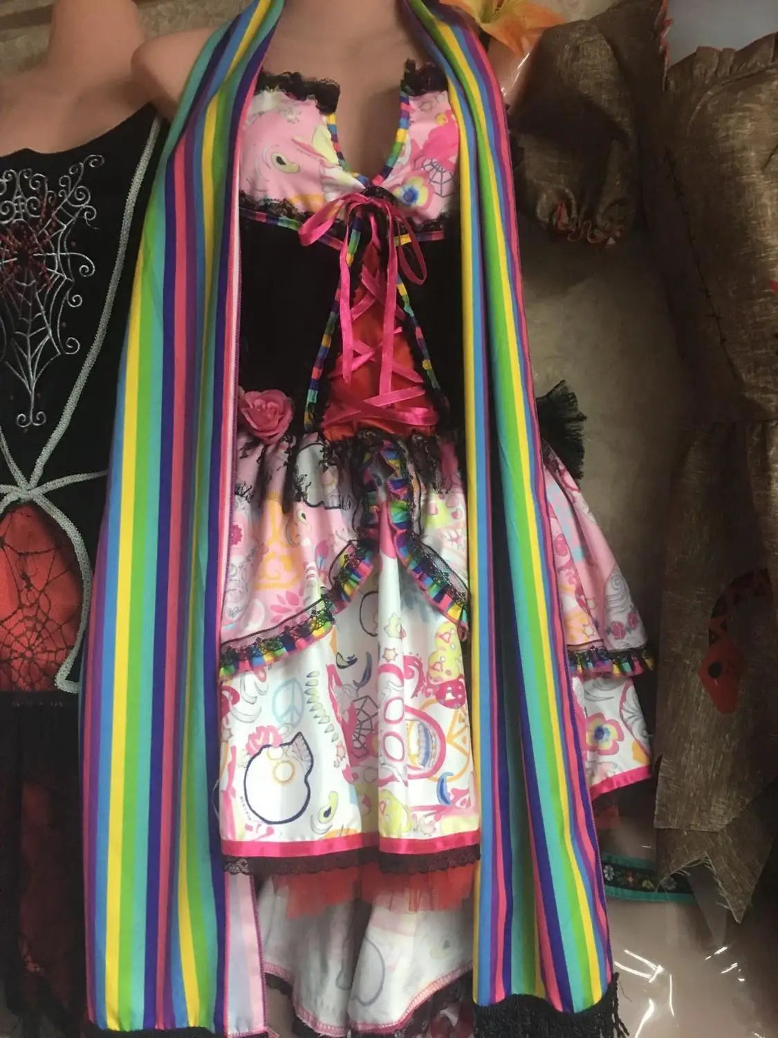 Skull Flower Fairy Ghost Bride Costume for Halloween - Image 5