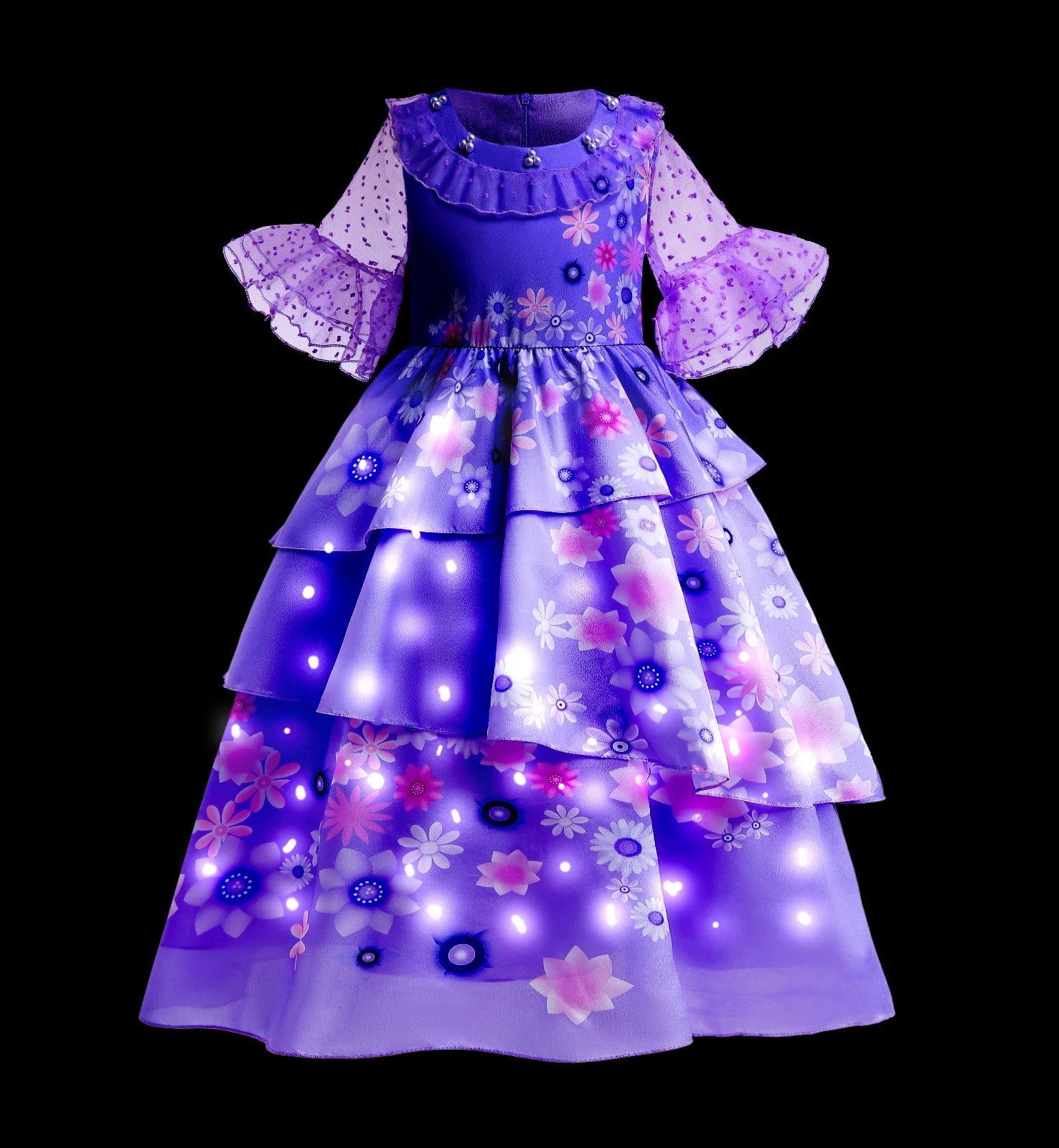 LED Light-Up Purple Princess Costume for Kids - Image 38