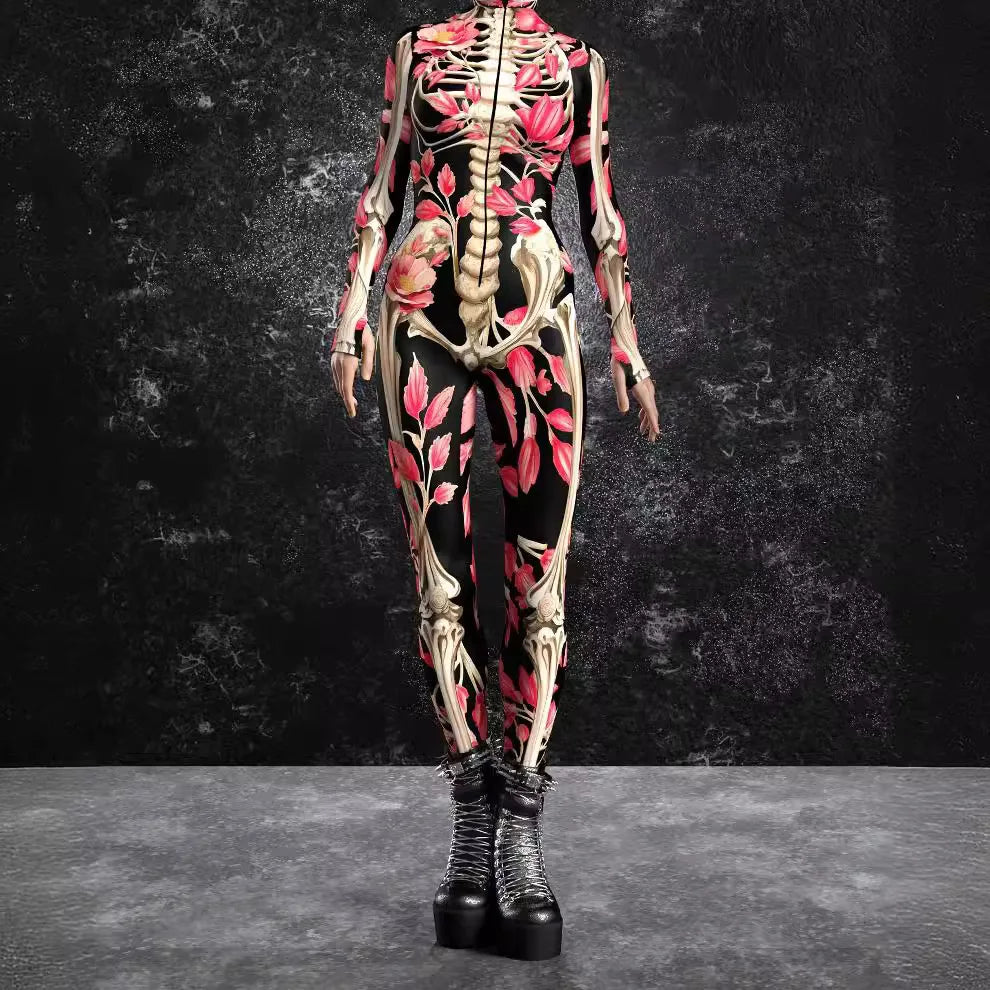3D Butterfly Skeleton Cyberpunk Jumpsuit for Halloween Cosplay - Image 3