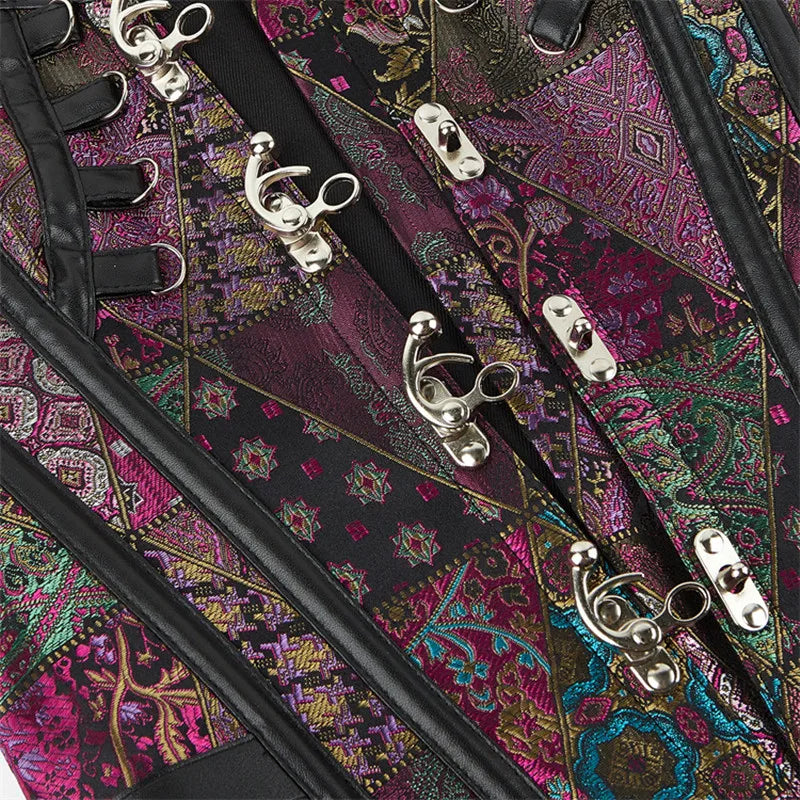 Steampunk Overbust Corset - Retro Gothic Women's Clubwear - Image 46