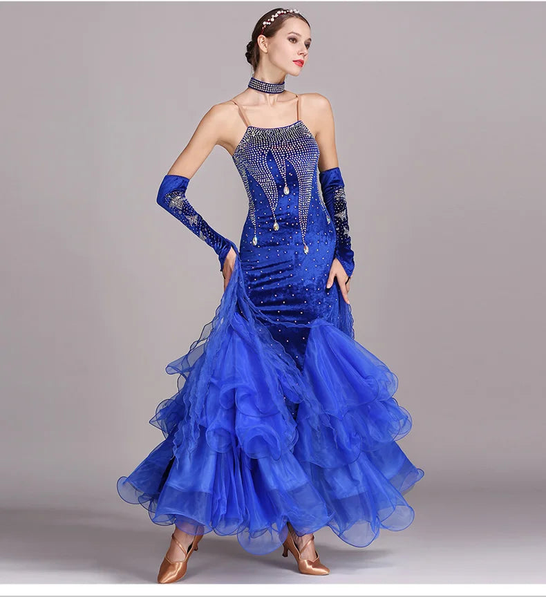 Elegant Women's Modern Dance Ballroom Dress for Parties - Image 9