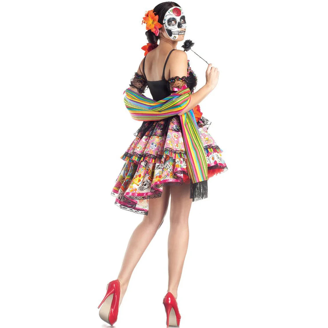 Skull Flower Fairy Ghost Bride Costume for Halloween - Image 4