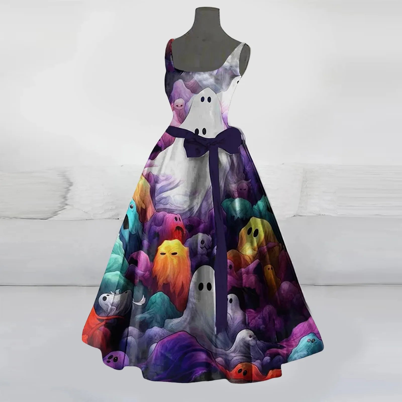 Bloody Tie-Dye Ghost Bride Vampire Costume for Women - Image 3