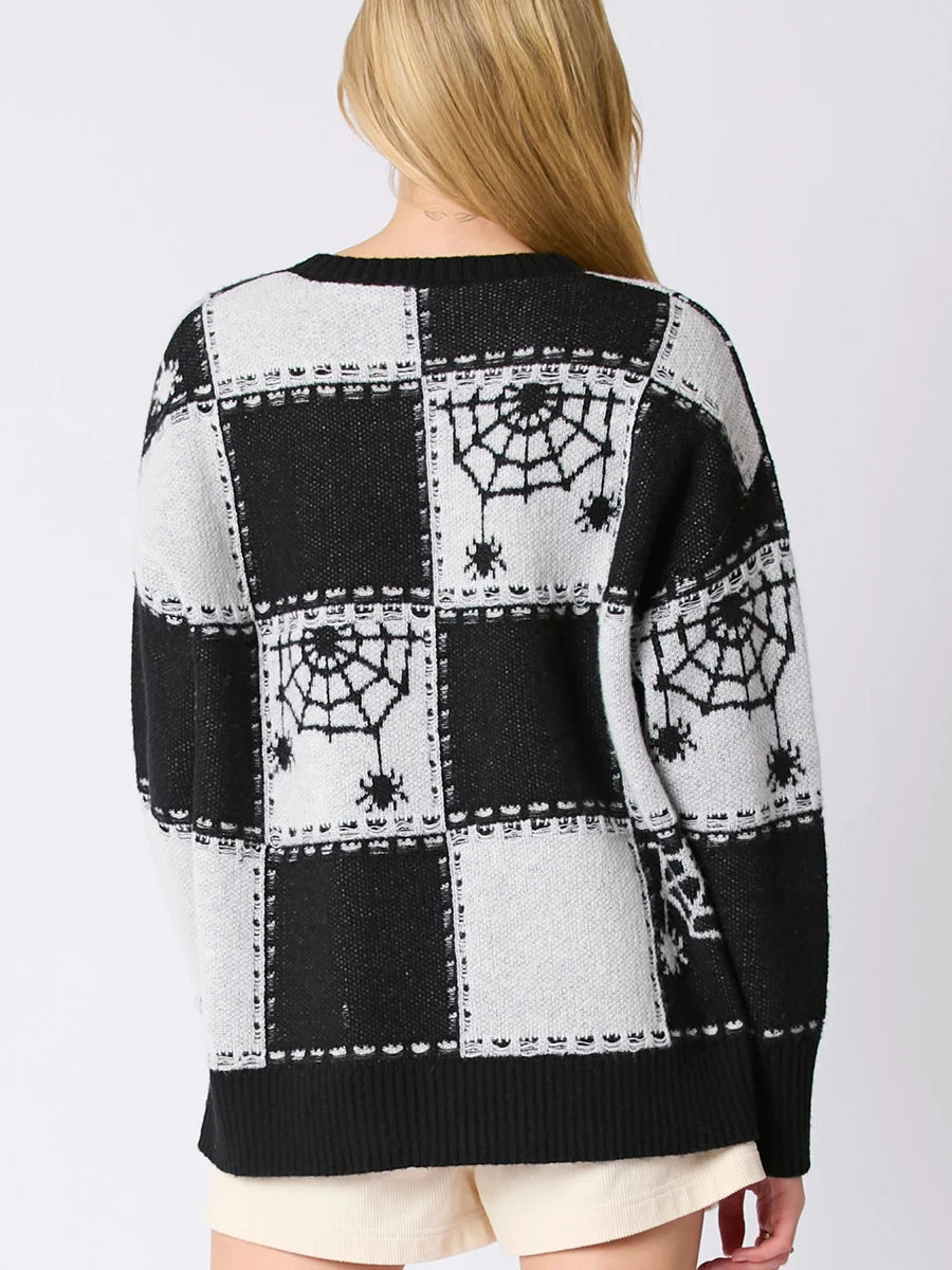 Cute Ghost Graphic Women’s Halloween Knit Sweatshirt - Image 9