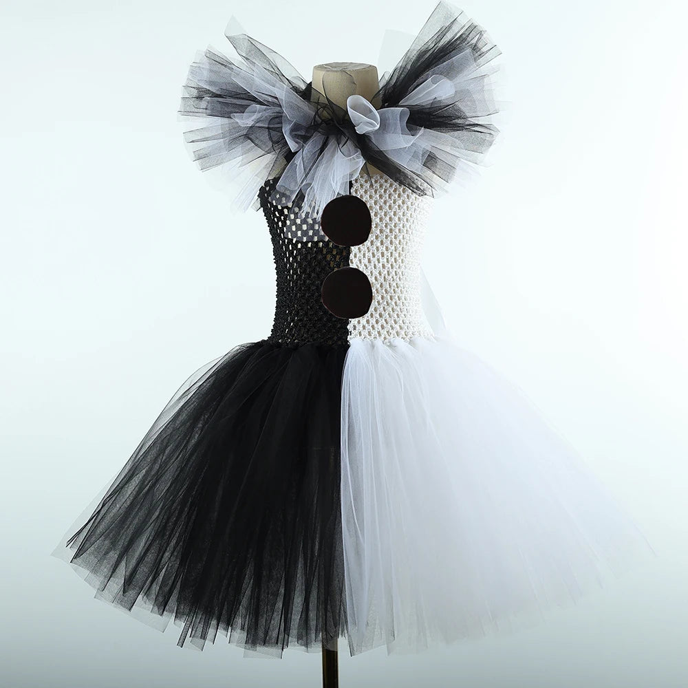 Horror Clown Tutu Dress for Kids Halloween Costume - Image 7