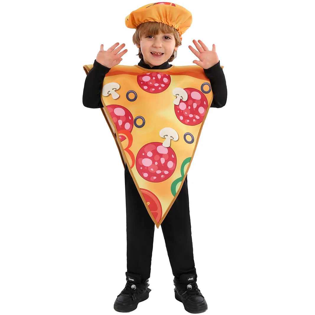 Funny Halloween Pizza Jumpsuit for Kids Costume Party - Image 6
