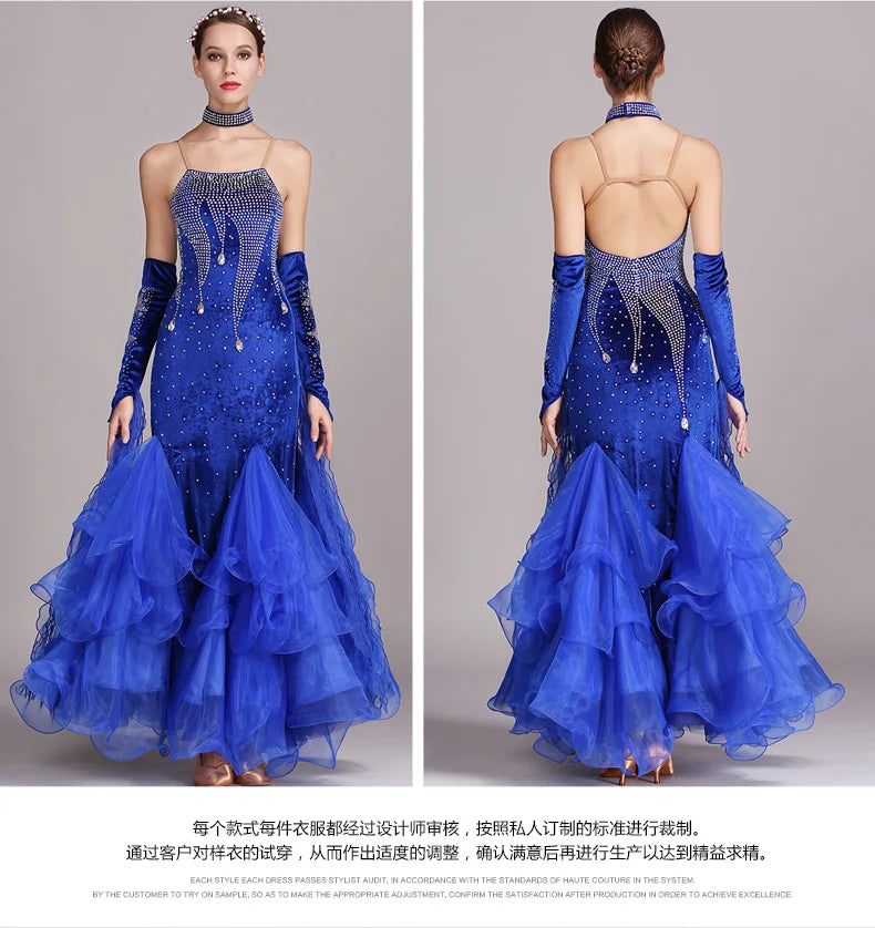 Elegant Women's Modern Dance Ballroom Dress for Parties - Image 7