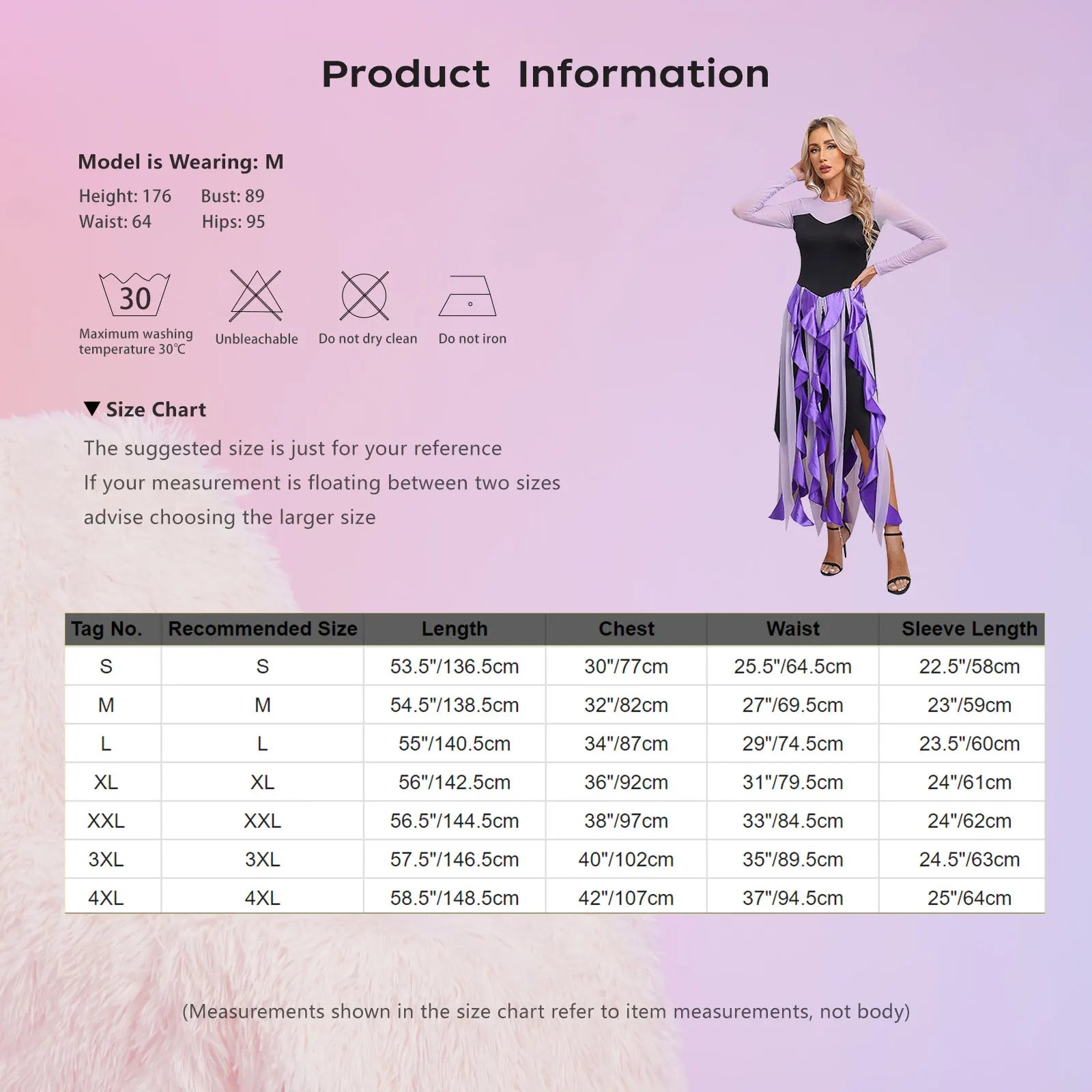 Mermaid Sea Witch Cosplay Costume for Halloween Party