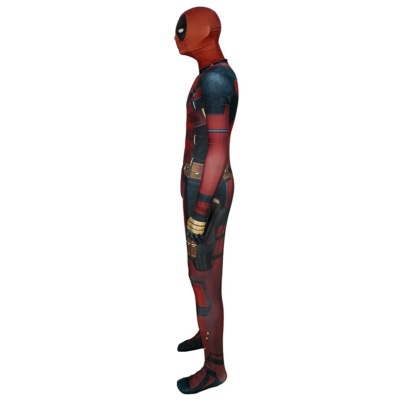 Deadpool Wolverine Cosplay Jumpsuit & Headgear for Halloween - Image 5