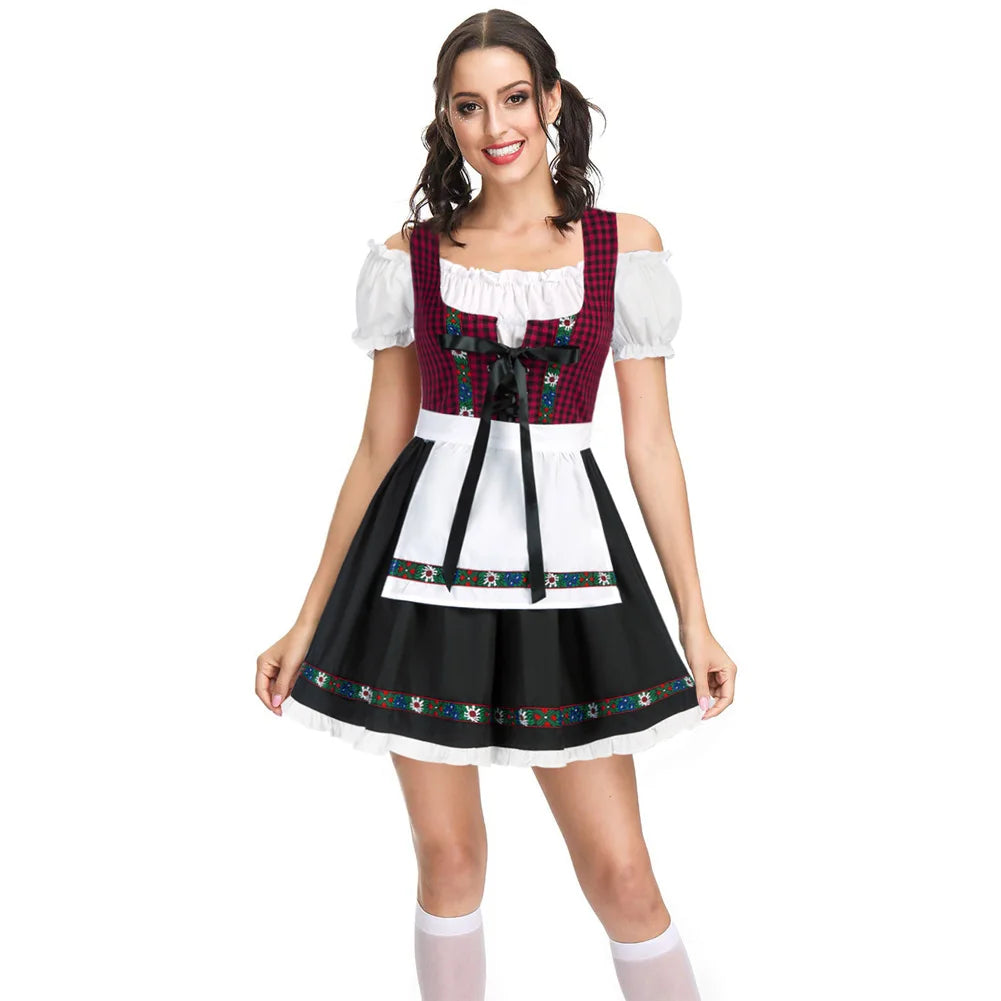 Elegant Bavarian Oktoberfest Women’s Cold Shoulder Dress Set - Image 14