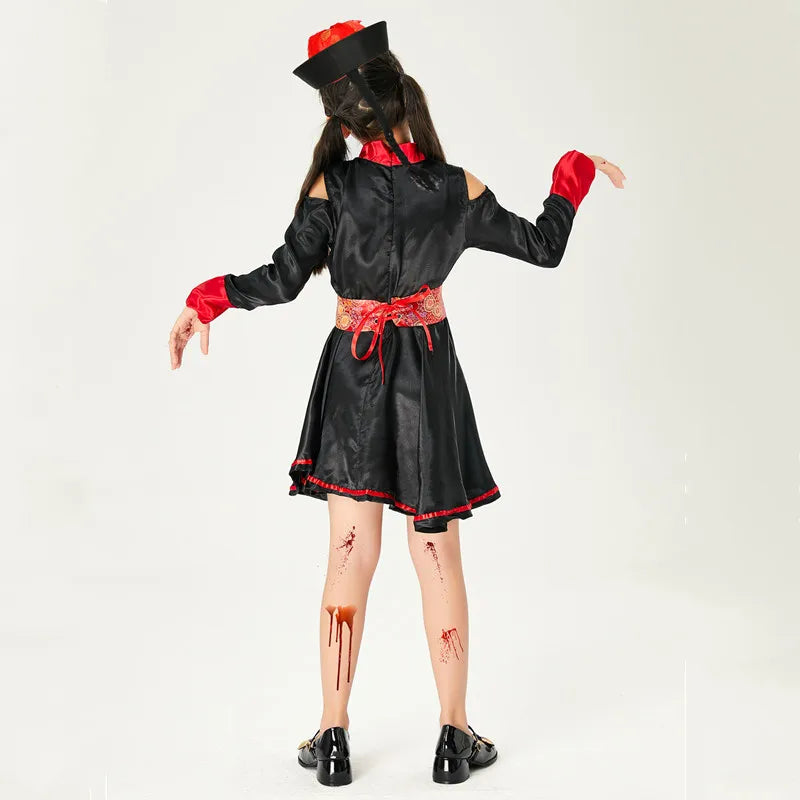 Qing Dynasty Zombie Costumes for Kids Halloween Cosplay - Image 36