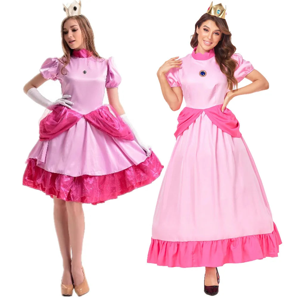 Princess Peach Cosplay Costume for Halloween & Carnivals - Image 3
