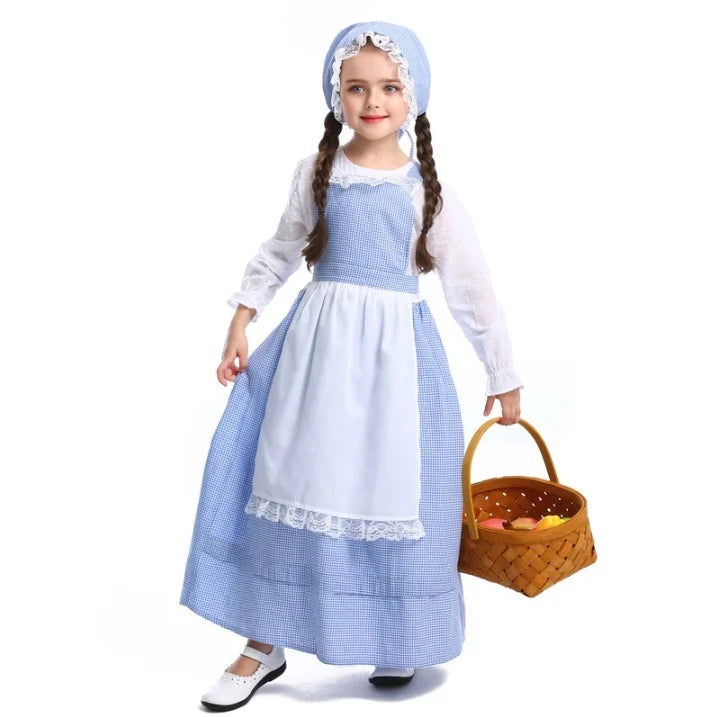 Kids Pastoral Cosplay Dress for Halloween & Stage - Image 19