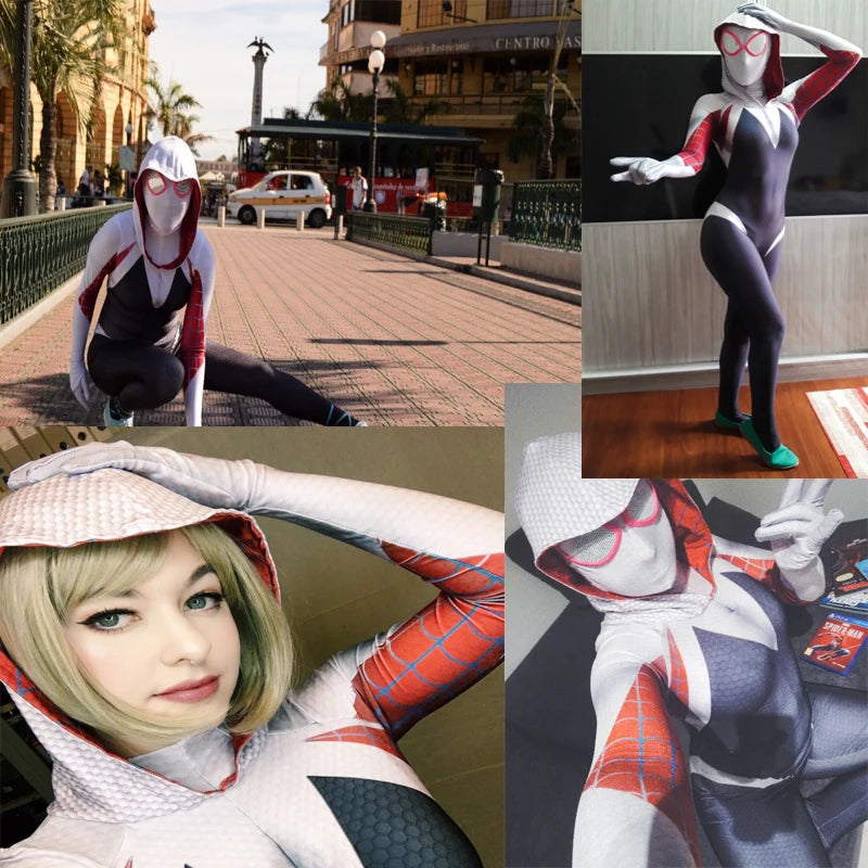 Adult Spider Gwen & Miles Morales Cosplay Bodysuit - Image 5
