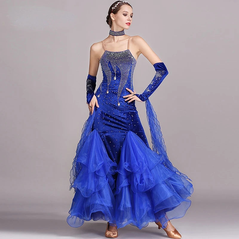 Elegant Women's Modern Dance Ballroom Dress for Parties - Image 3