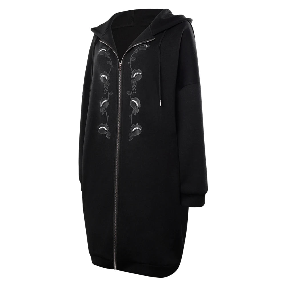 Wednesday Addams Hooded Coat Costume for Halloween & Parties - Image 3