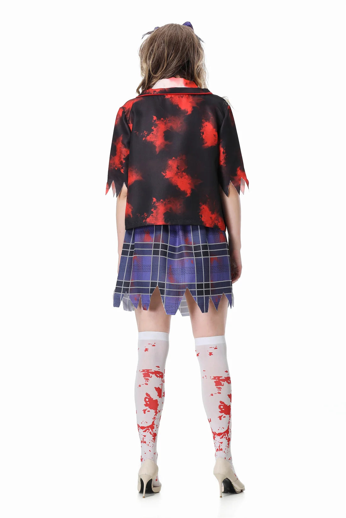 Scary Bloody Nurse Costume for Halloween Masquerade Party - Image 2