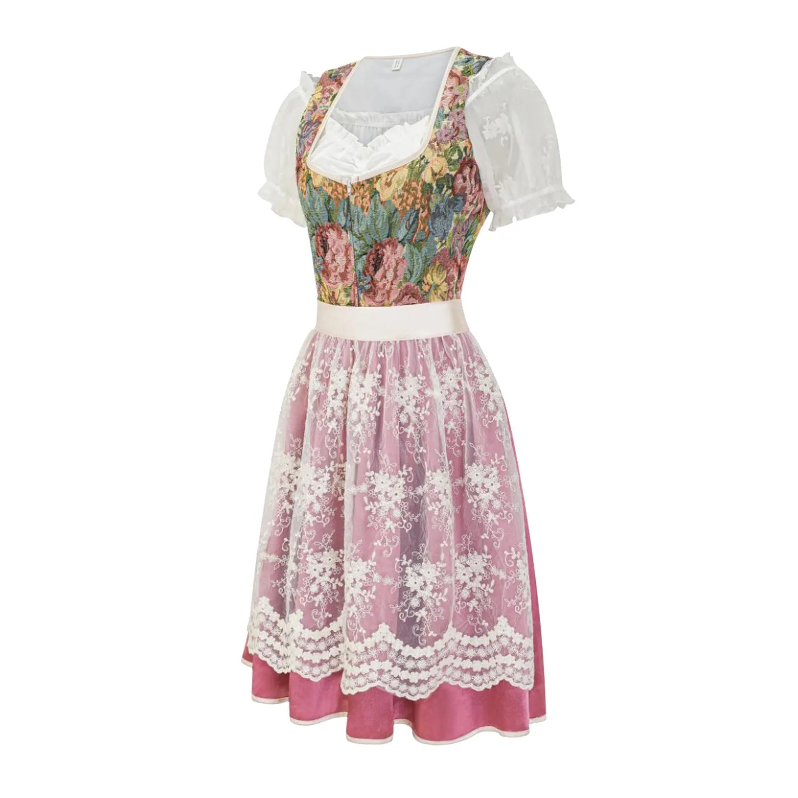 Festive Bavarian Dirndl Dress for Oktoberfest & Halloween Fun - Image 4