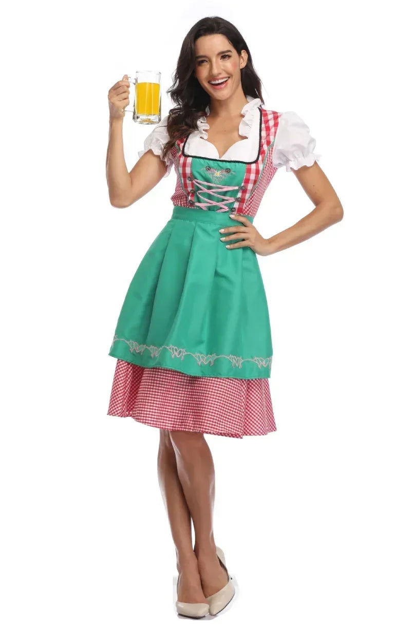 Bavarian Oktoberfest Dress & Lederhosen Party Outfit Set - Image 3