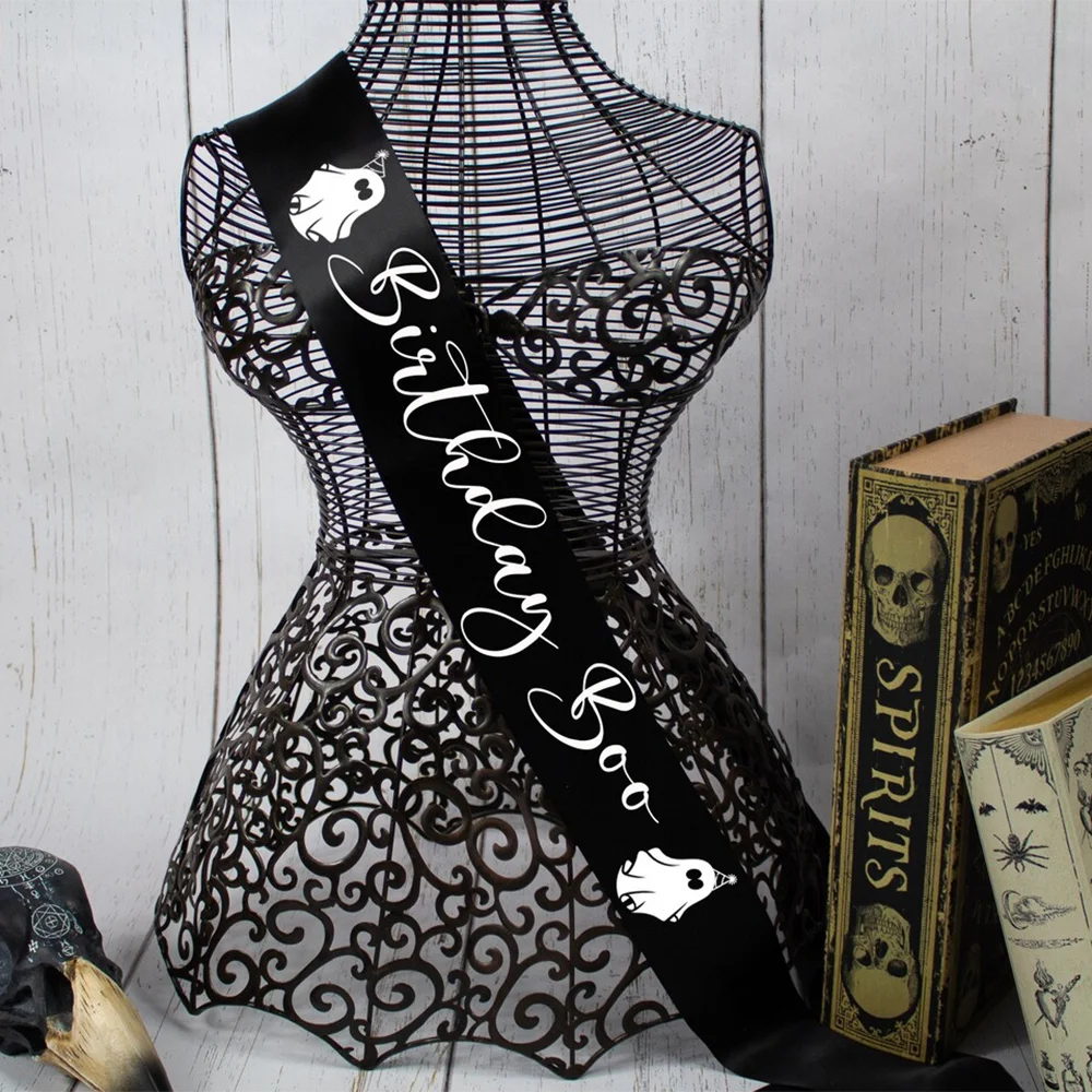 Boo Ghostie Birthday Sash for Halloween Party Supplies