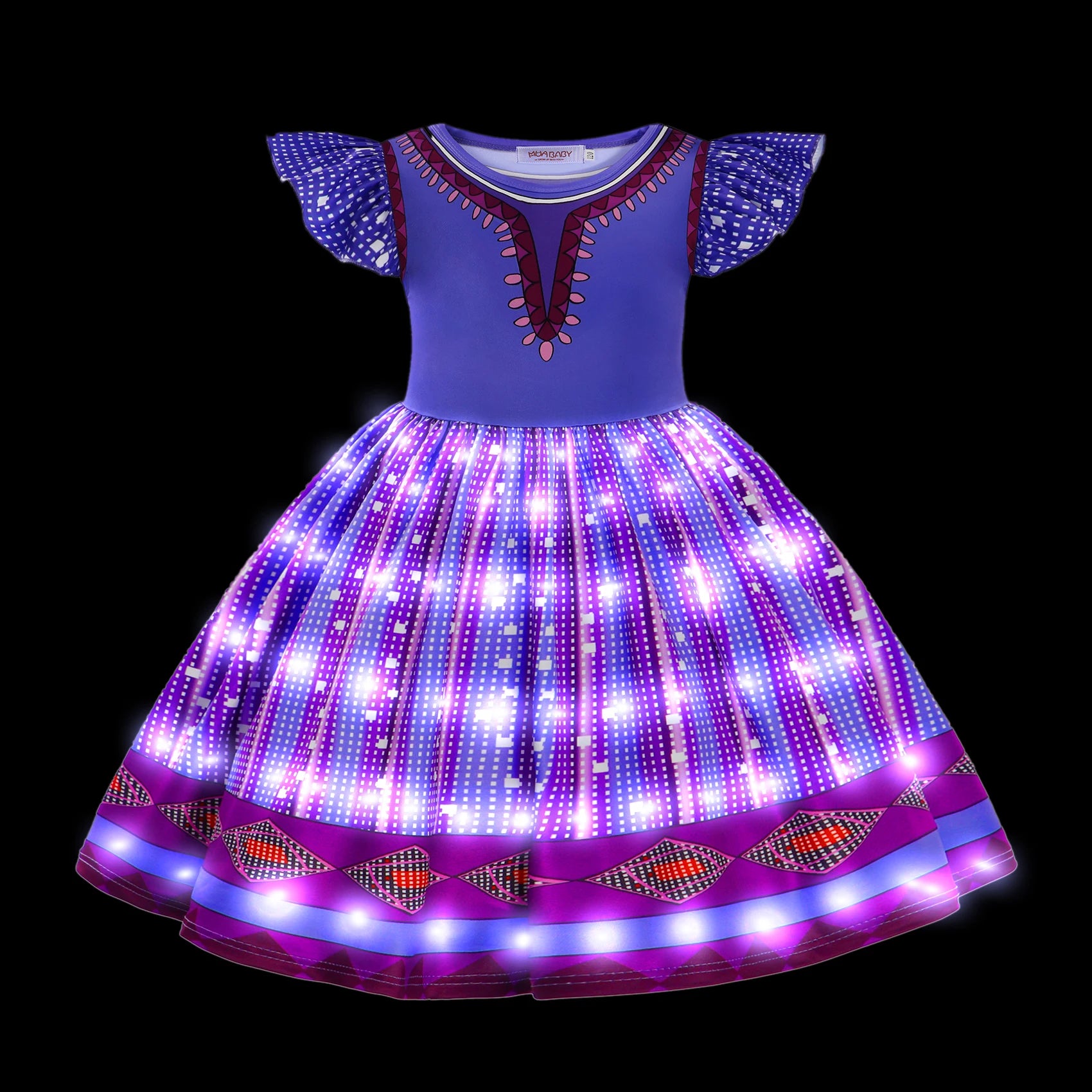 LED Light-Up Purple Princess Costume for Kids - Image 29