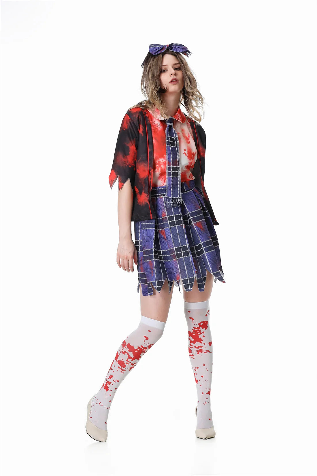 Scary Bloody Nurse Costume for Halloween Masquerade Party - Image 10