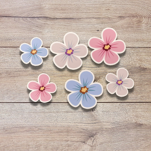 Flower Sticker Pack - Set of 6