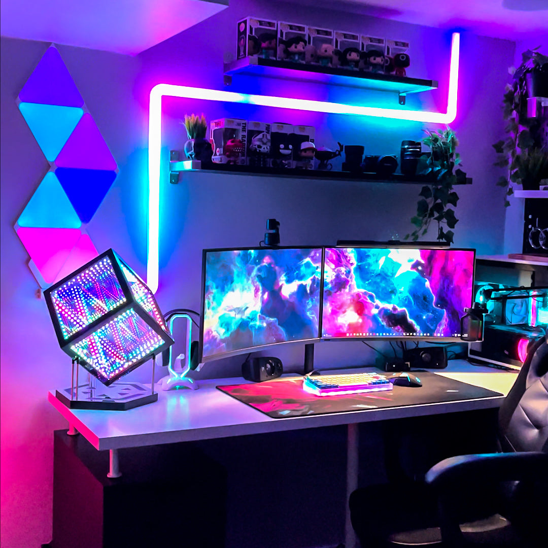 gaming mood lighting set up