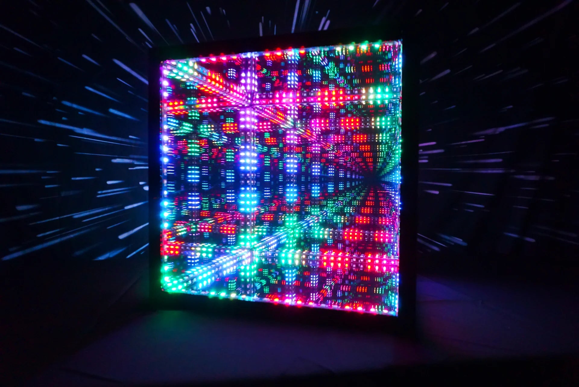 rbg cube with multi colored leds