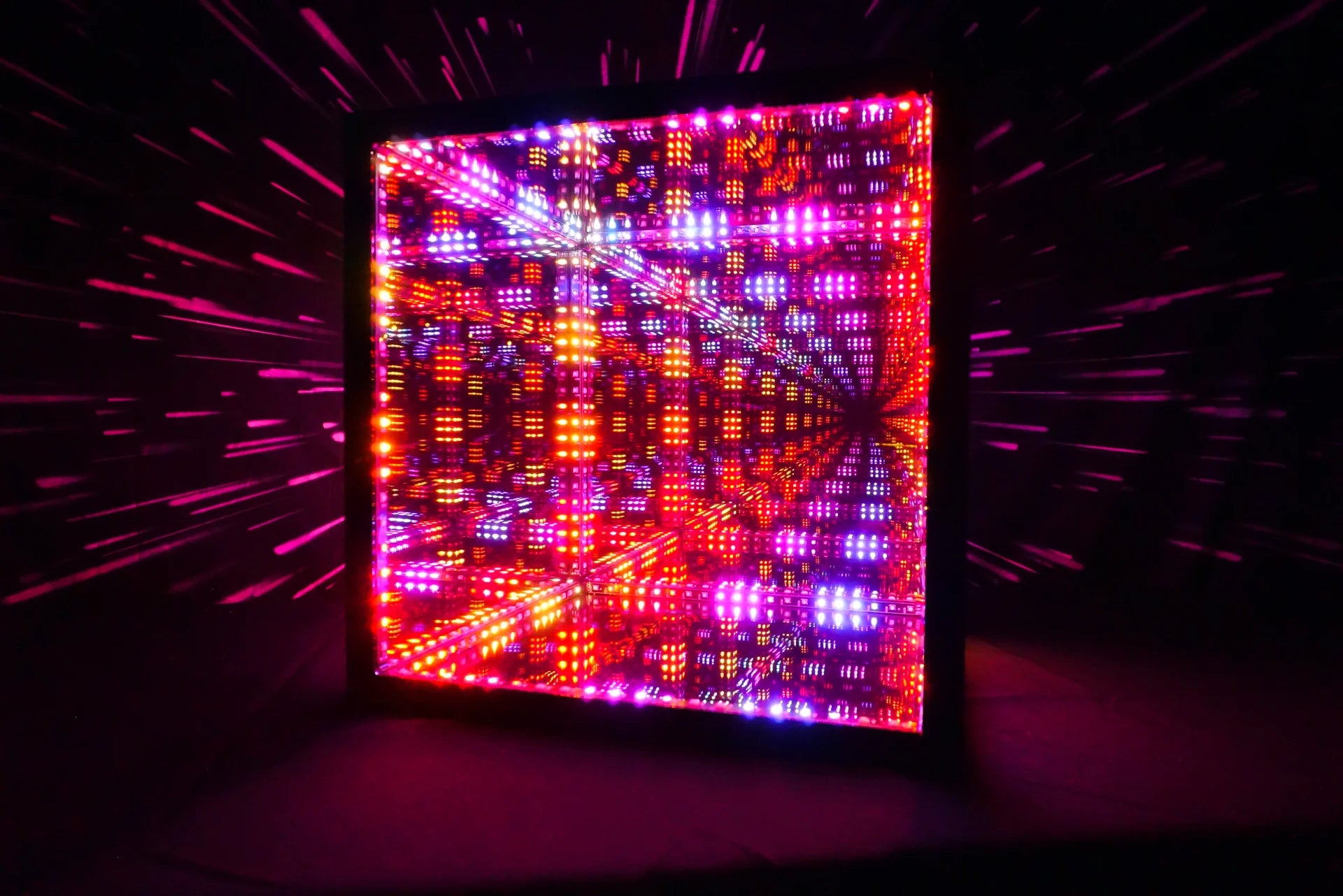 rbg cube with red led