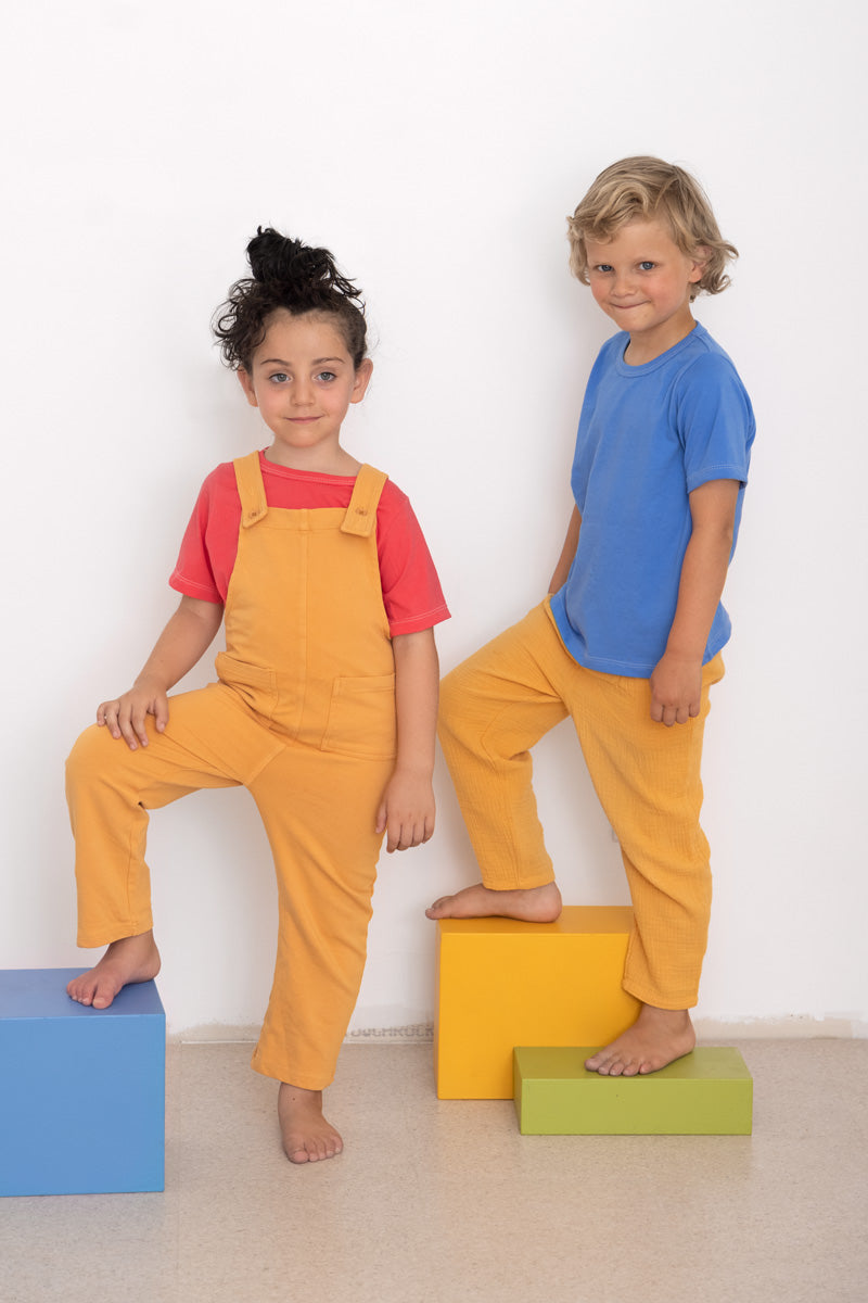 Organic Play Overalls - Marigold