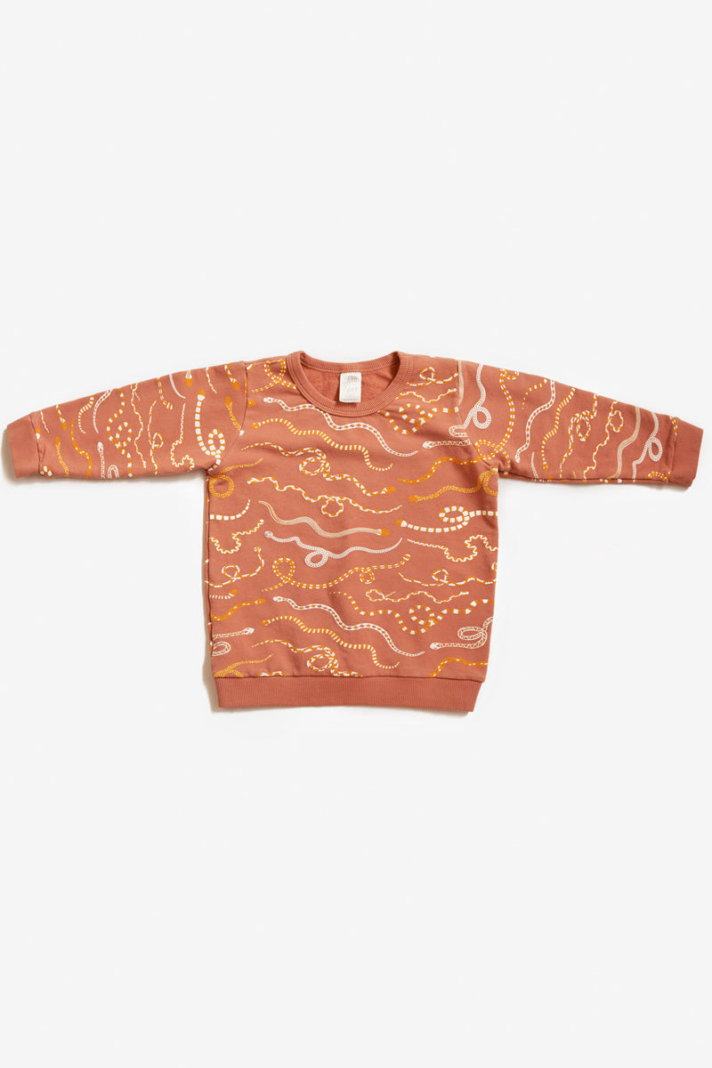 Snake Rainbow Organic Sweatshirt - Sunset