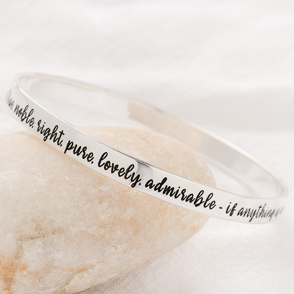 Sterling Silver John 3:16 Bangle Bracelet | Made in the USA