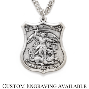 st michael badge pendant