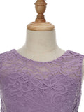 Hi low flower girl dress - Purple-Fabulous Bargains Galore