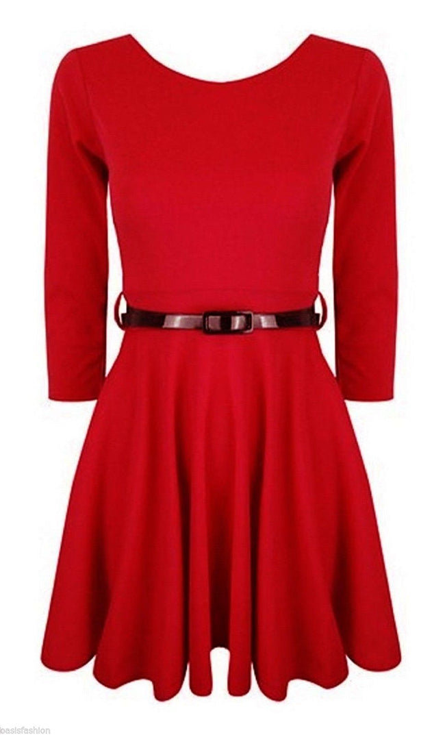 plain red dress for girl