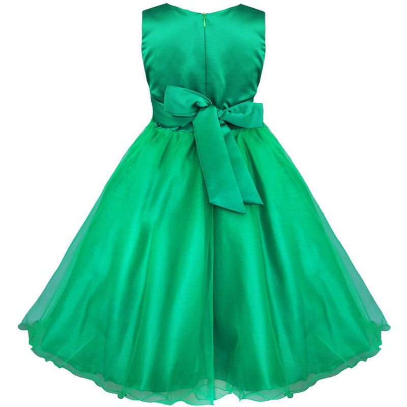 girls green sequin dress