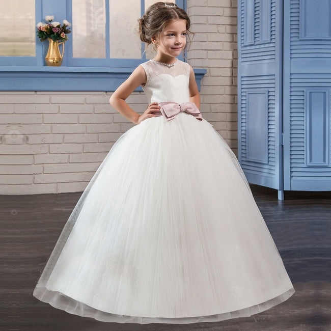 white little girl bridesmaid dresses